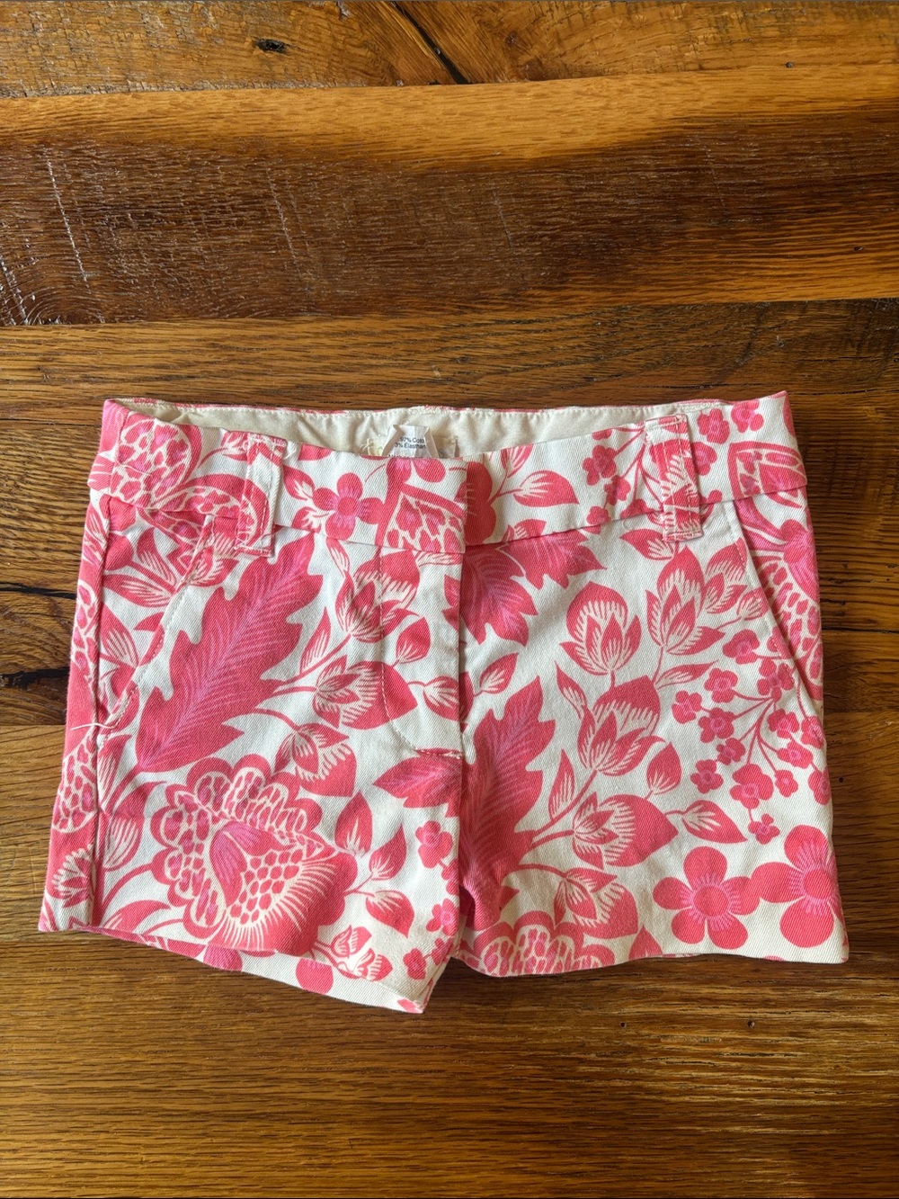 Crewcuts floral khaki shorts size 3